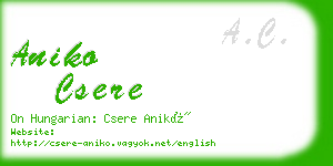 aniko csere business card